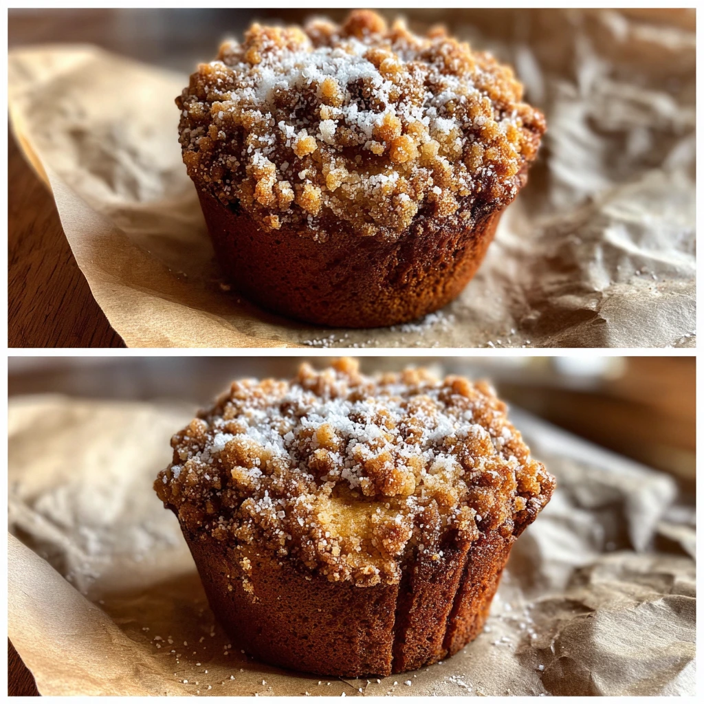 Deliciously Spiced Gingerbread Streusel Muffins with a Crunchy Topping