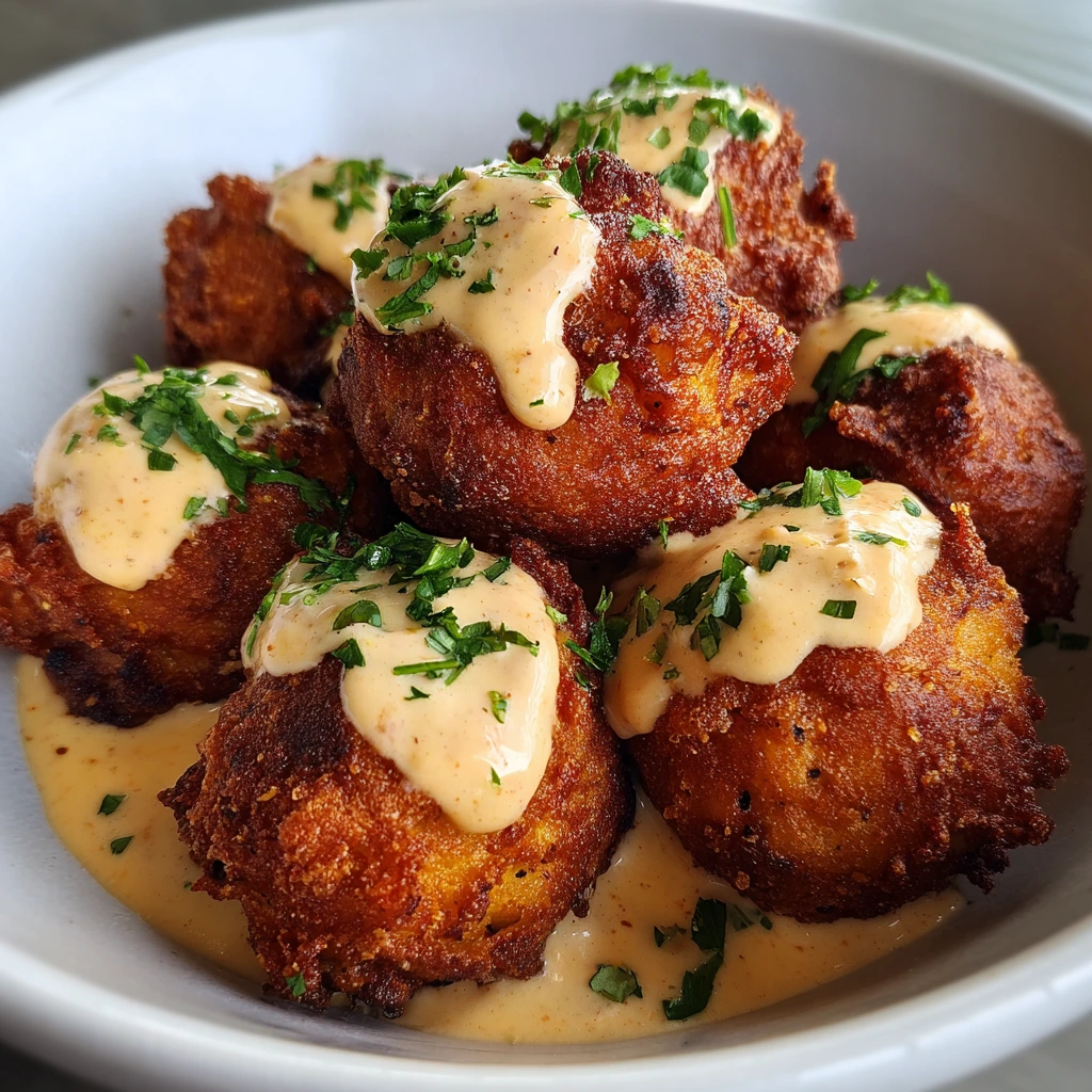 Crispy Golden Brown Sweet Potato Hushpuppies with Savory Herbs and Spices