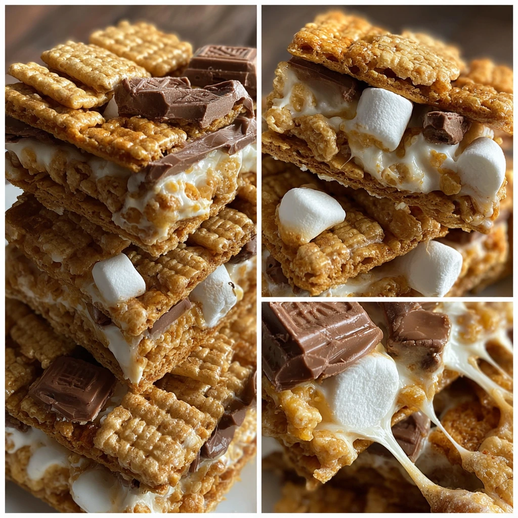 Deliciously Crunchy Golden Grahams S'mores with Melted Chocolate and Marshmallows