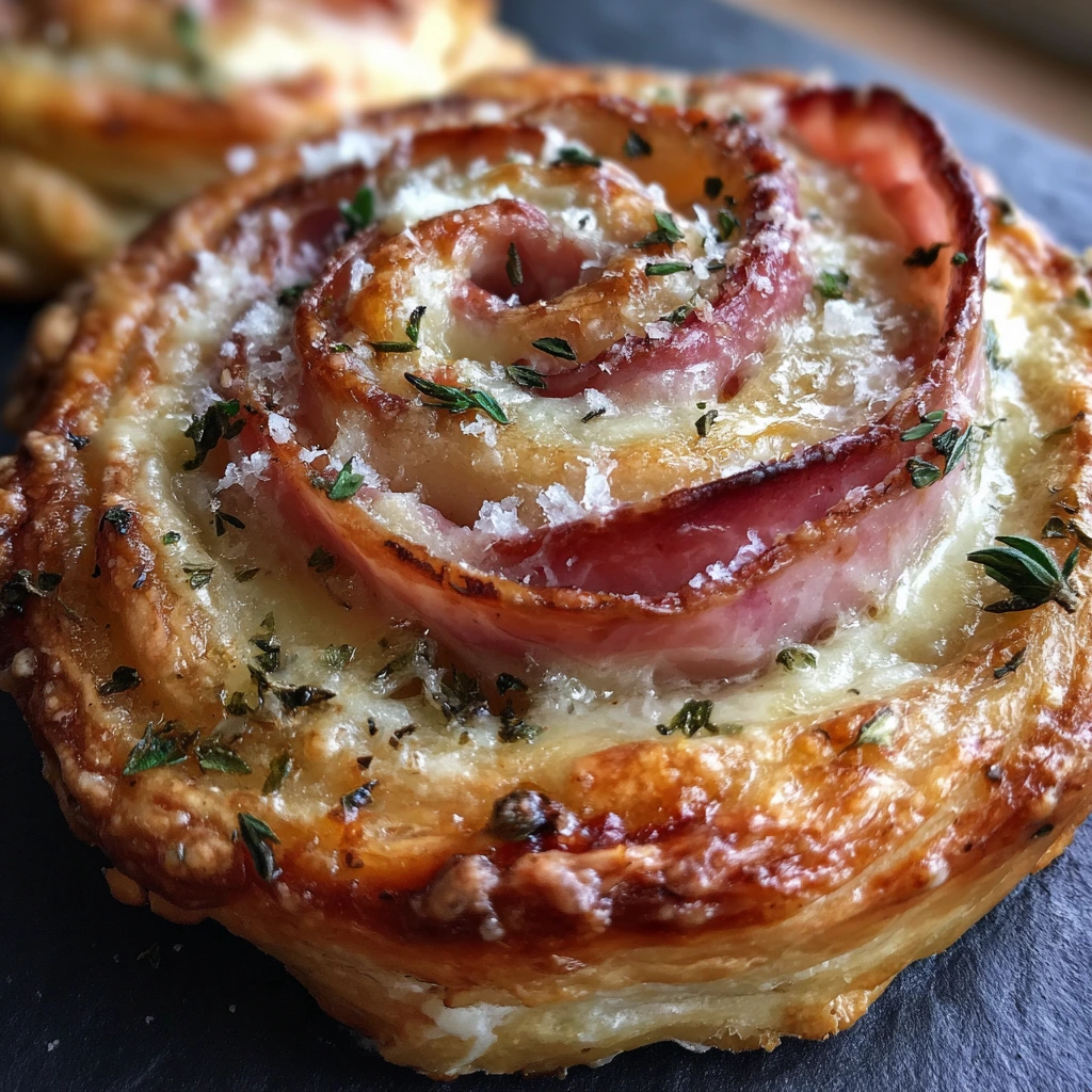 Savory Ham and Cheese Pinwheels with Creamy Dijon Mustard and Fresh Herbs