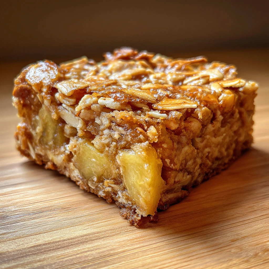 Deliciously Healthy Banana Oatmeal Bars with Nuts and Dried Fruits