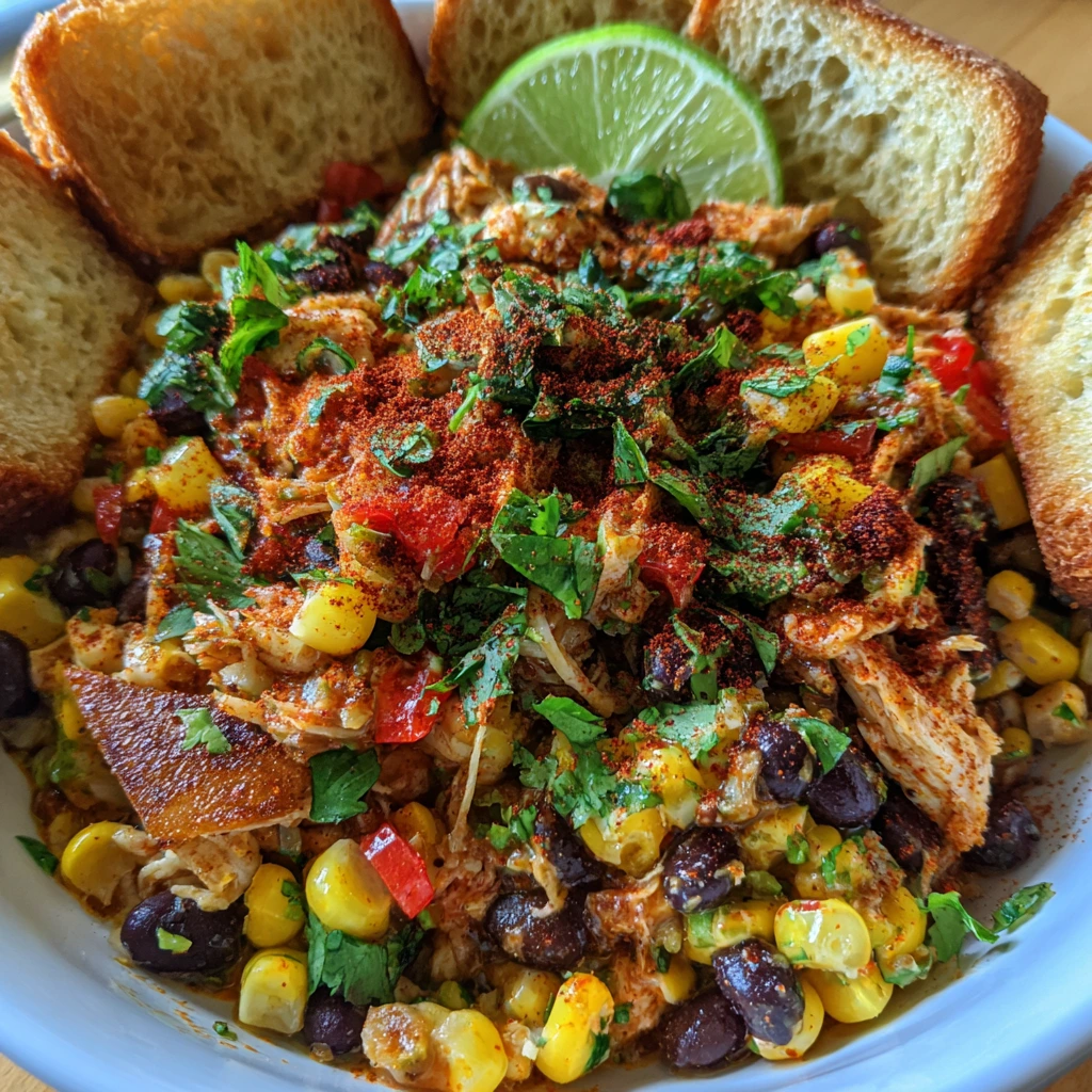 Zesty High Protein Southwest Chicken Salad with Avocado and Black Beans