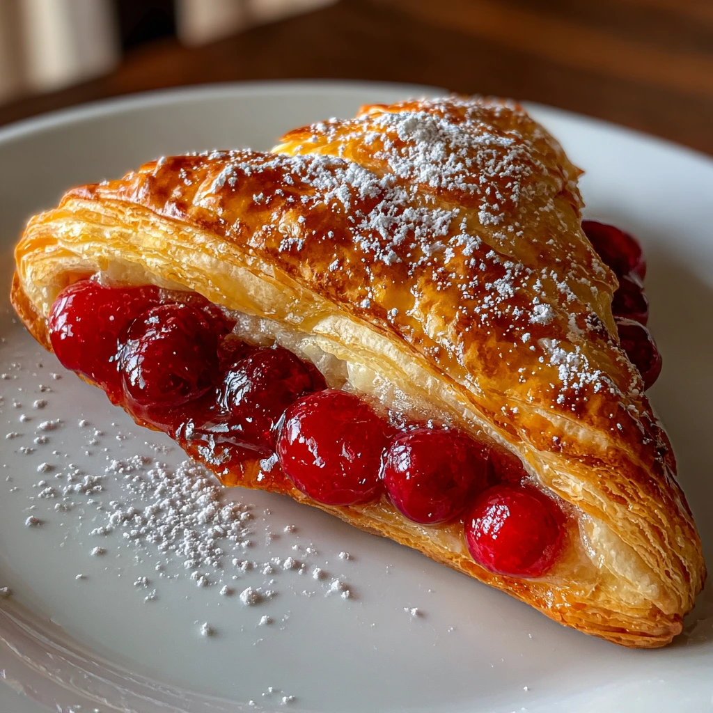 Delicious Homemade Cherry Turnovers: Flaky Pastry with Sweet Cherry Filling