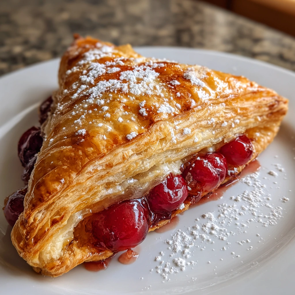 Delicious Homemade Cherry Turnovers: Flaky Pastry with Sweet Cherry Filling