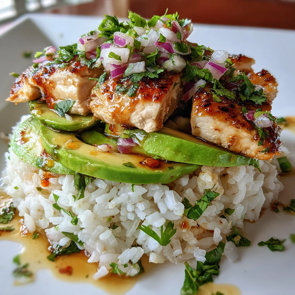 Delectable Honey Lime Chicken & Creamy Avocado Rice Stack for Vibrant Meals