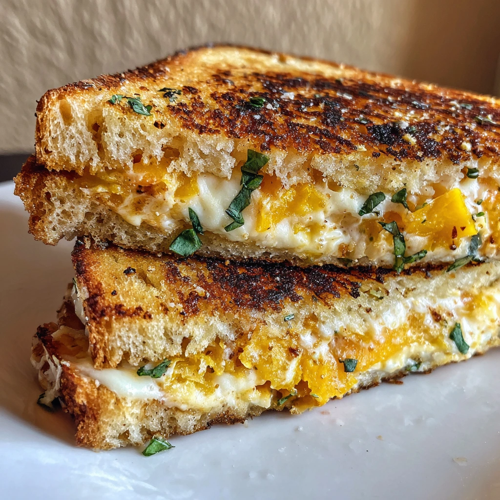 Decadent Honey Peach White Cheddar Grilled Cheese Sandwich