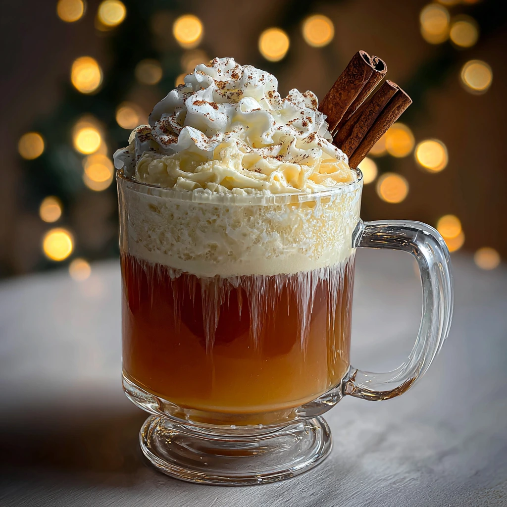 Decadent Hot Buttered Rum Cocktail with Spices and Sweetness