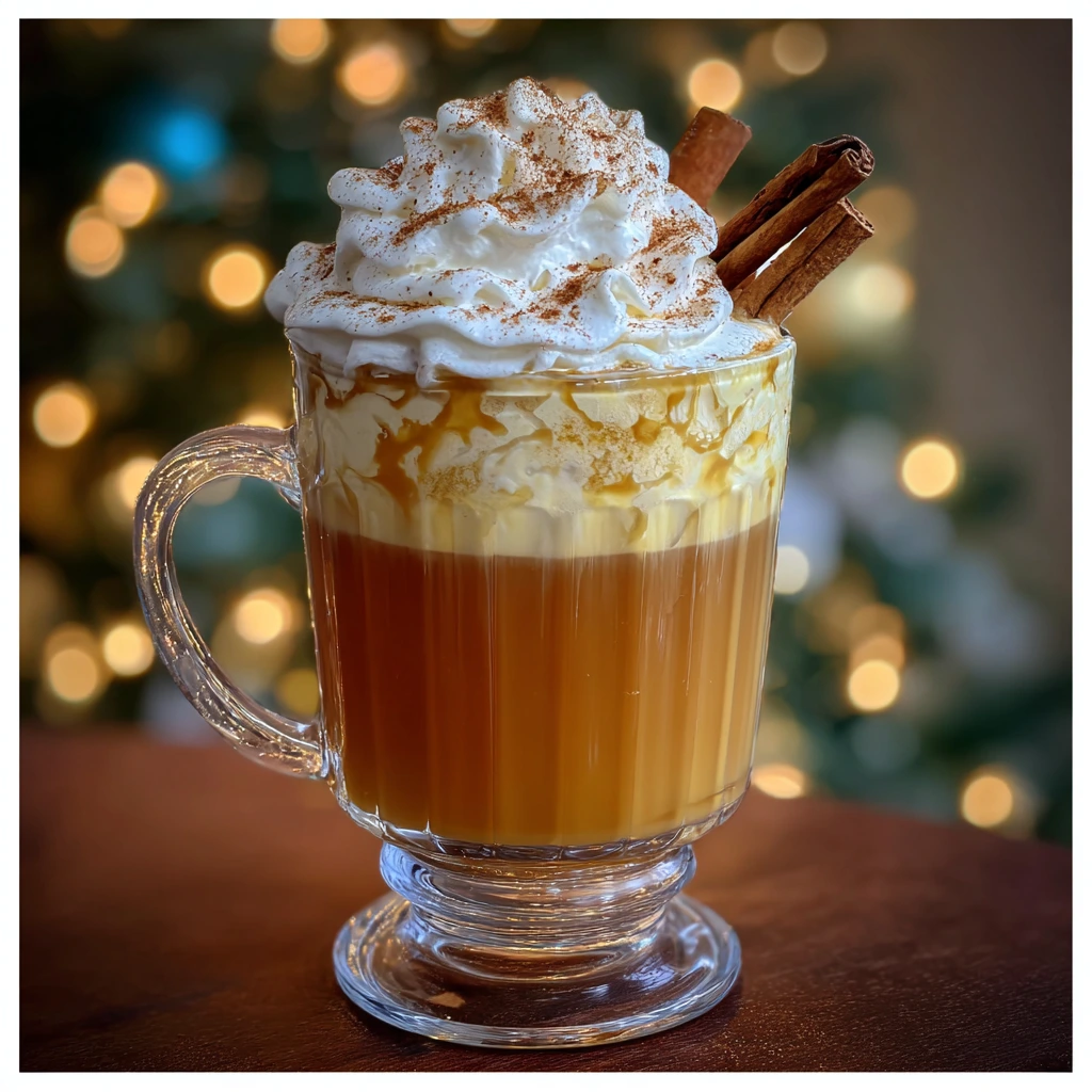 Decadent Hot Buttered Rum Cocktail with Spices and Sweetness