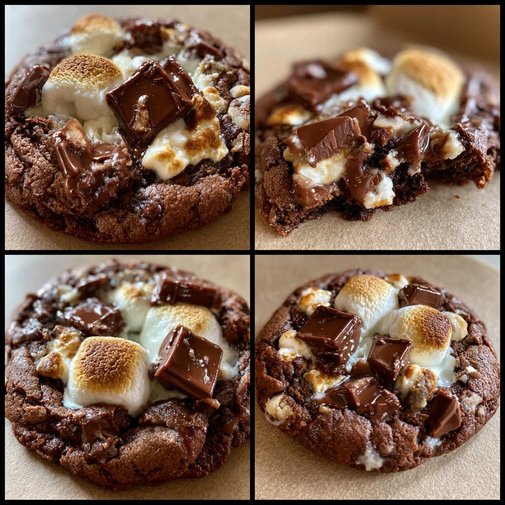 Decadent Hot Chocolate Marshmallow Cookies with Rich Cocoa and Fluffy Toppings