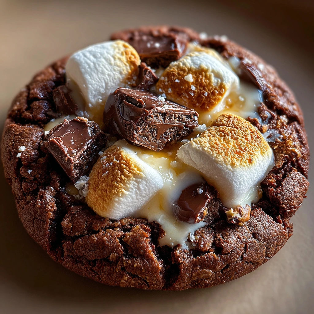 Decadent Hot Chocolate Marshmallow Cookies with Rich Cocoa and Fluffy Toppings