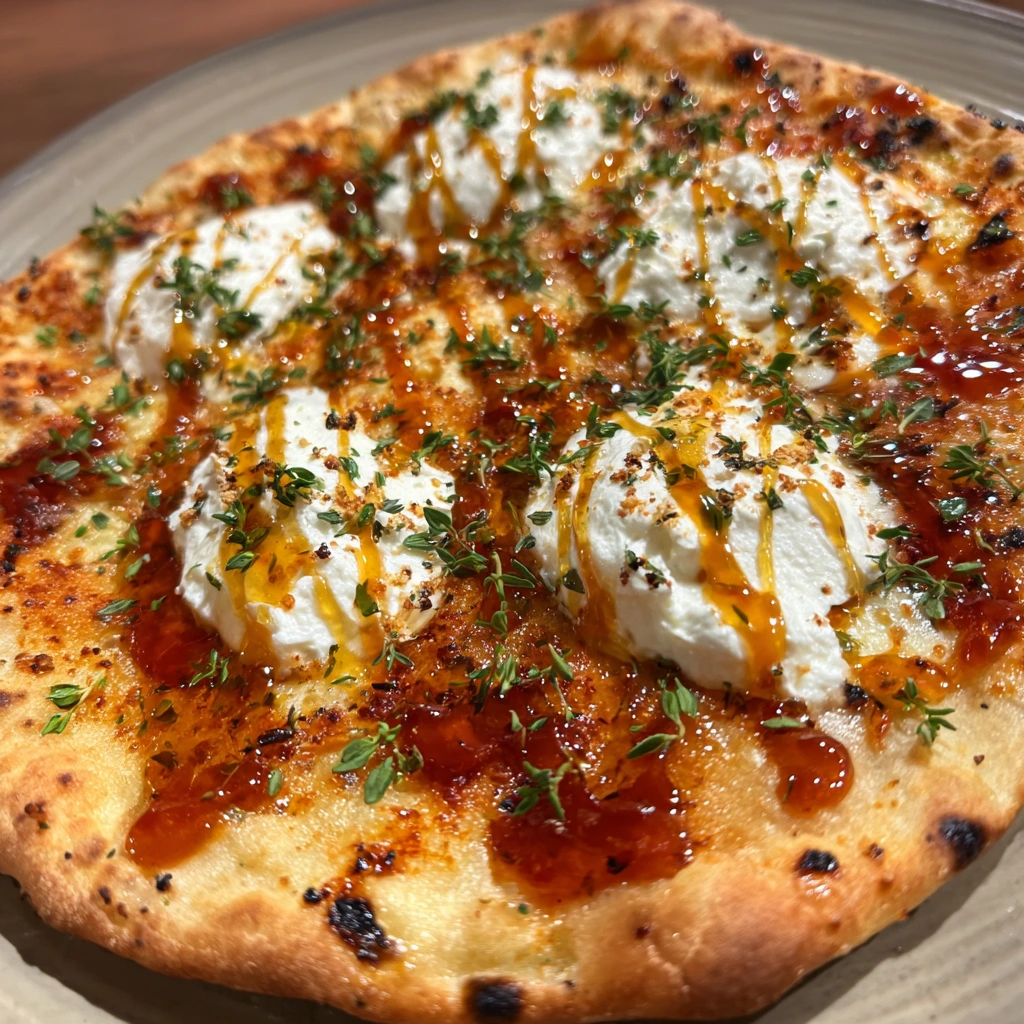 Irresistible Hot Honey Ricotta Pizza Delight: A Flavorful Twist on Classic Pizza