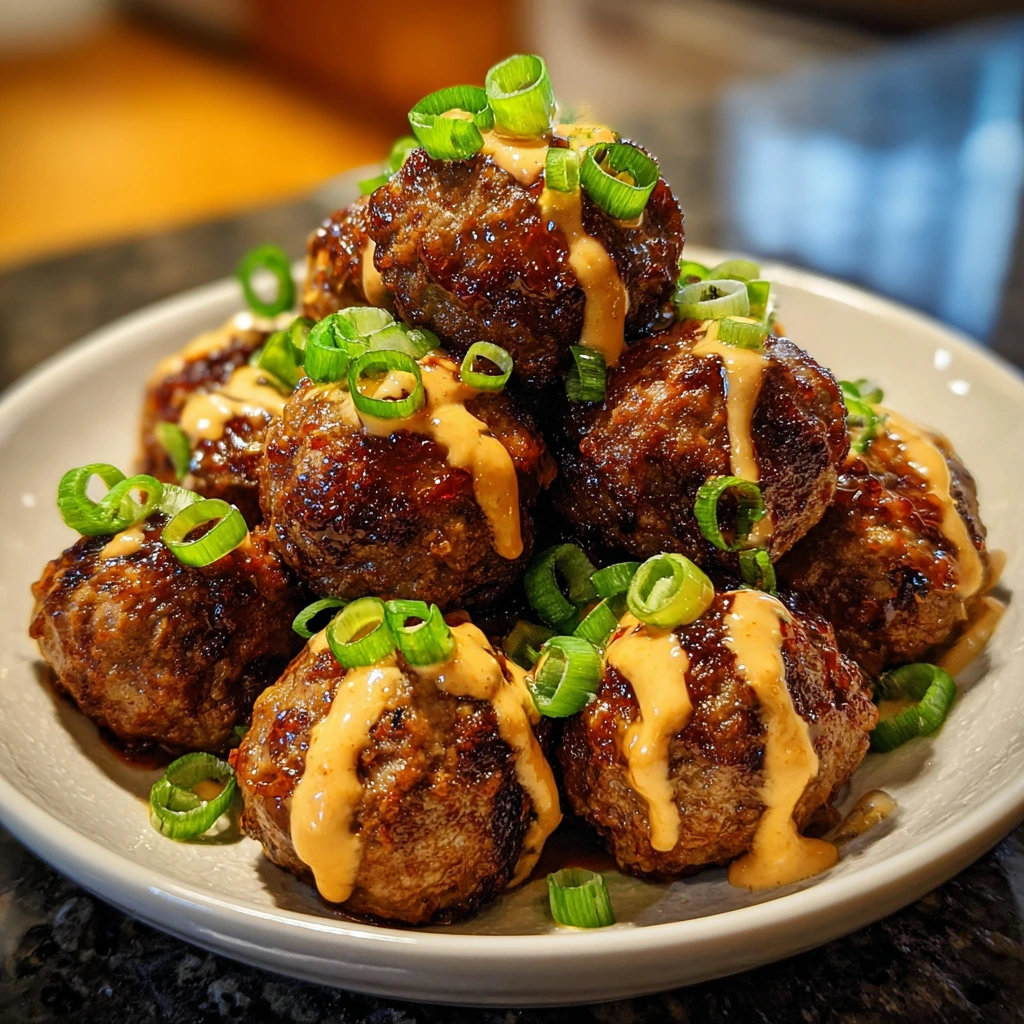Savory and Sweet Korean BBQ Meatballs with Gochujang and Sesame
