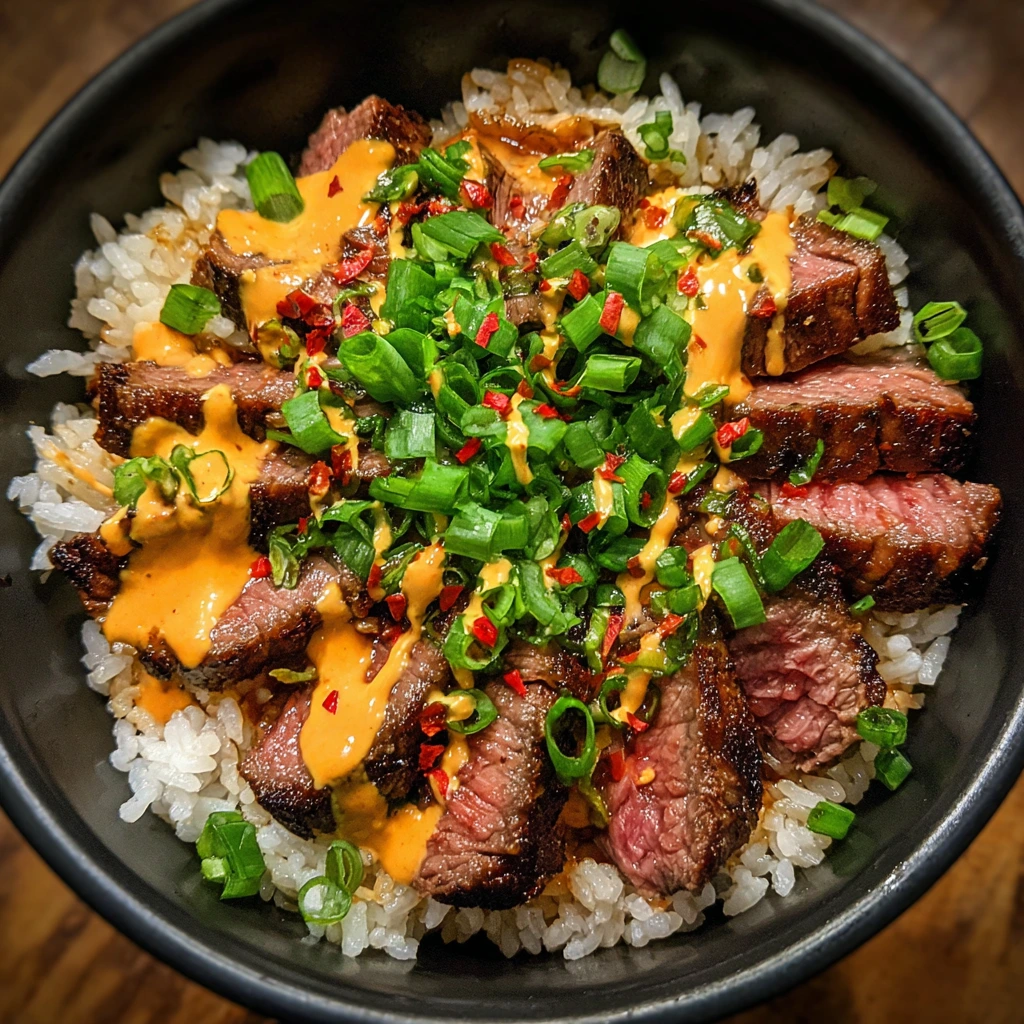Savory Korean BBQ Steak Rice Bowls with Tangy Marinated Vegetables