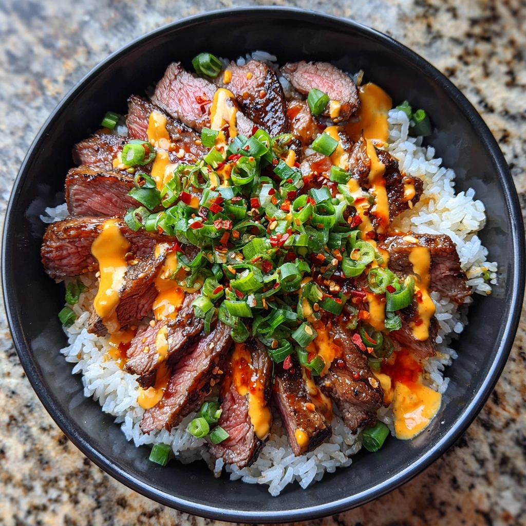 Savory Korean BBQ Steak Rice Bowls with Tangy Marinated Vegetables
