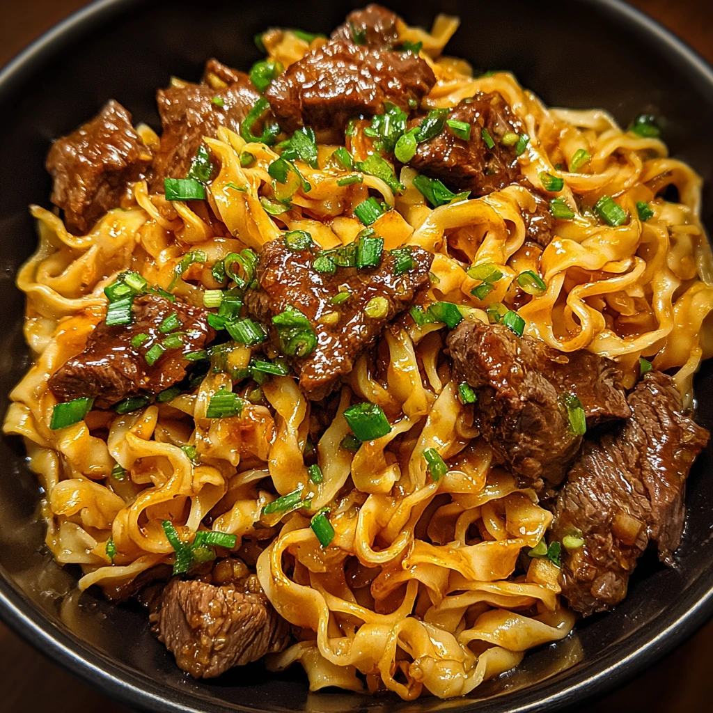 Deliciously Authentic Korean Beef Noodles with Savory Soy and Sweet Sesame