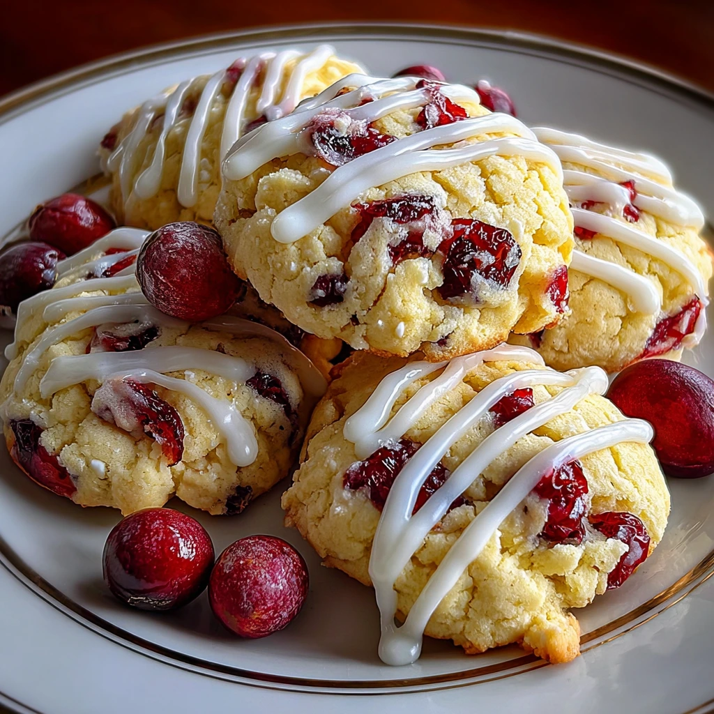 Deliciously Tangy Lemon Cranberry Cookies with Zesty Flavor and Chewy Texture