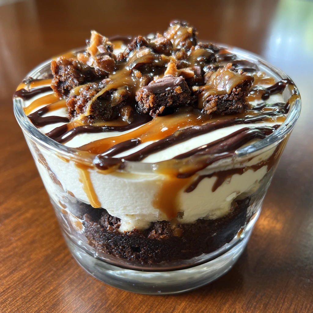 Decadent Loaded Brownie Cheesecake Cups with Creamy Chocolate Ganache