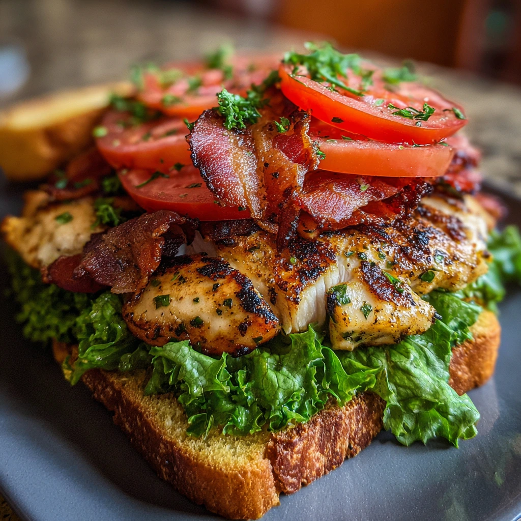 Decadent Loaded Chicken Club Sandwich with Crispy Bacon and Creamy Avocado