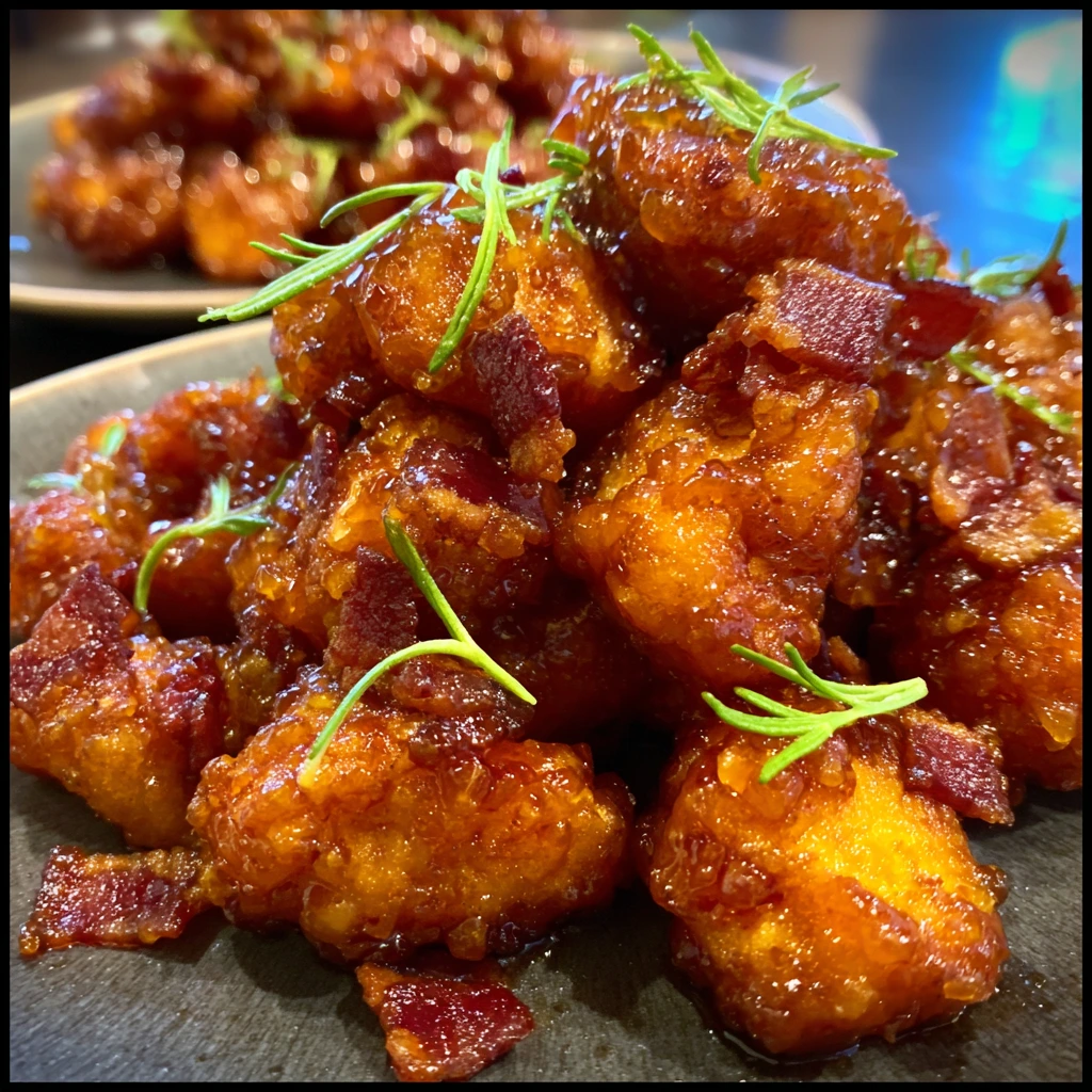 Savory Maple Bacon Chicken Bites with a Sweet and Spicy Glaze