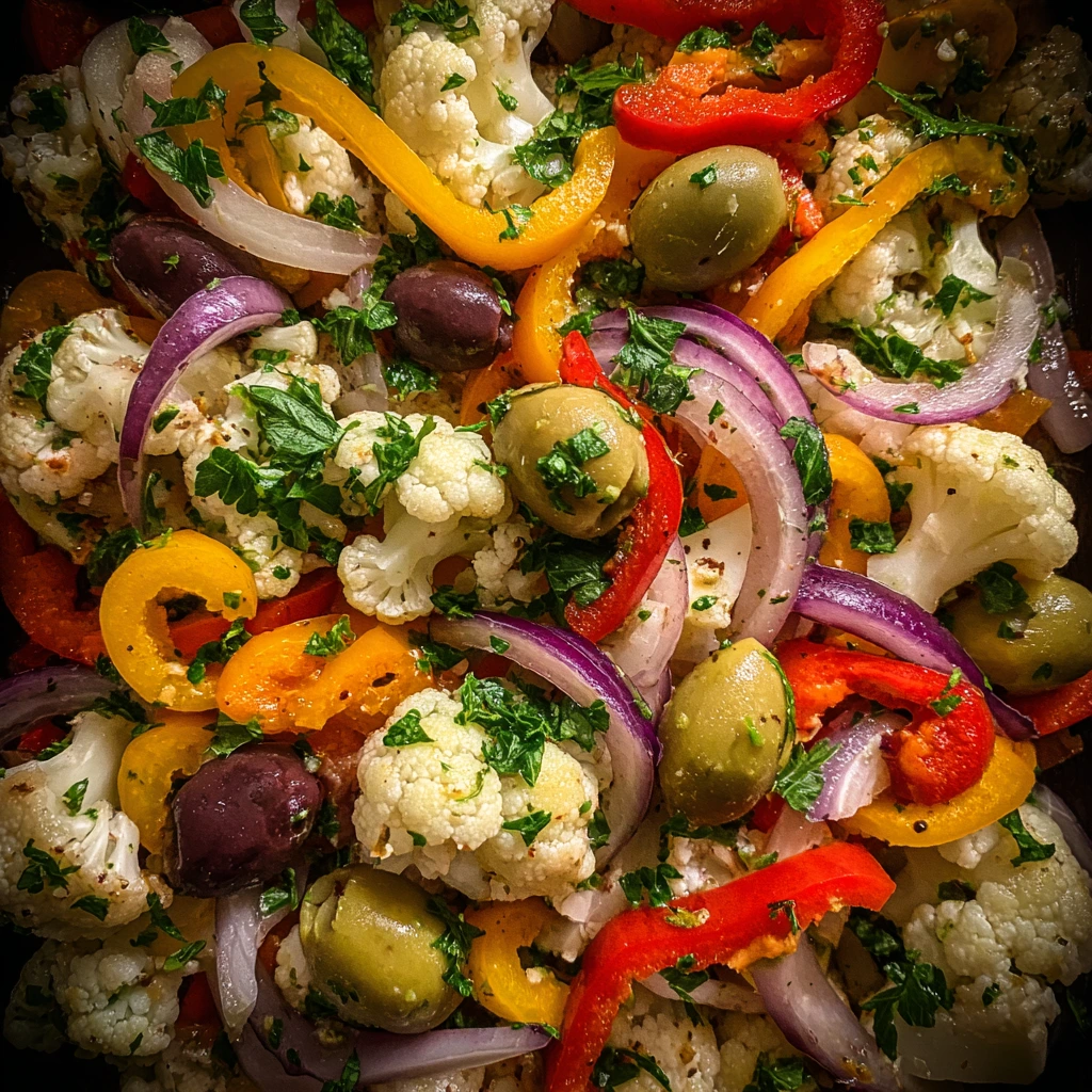 Zesty Marinated Cauliflower Salad with Fresh Herbs and Tangy Dressing