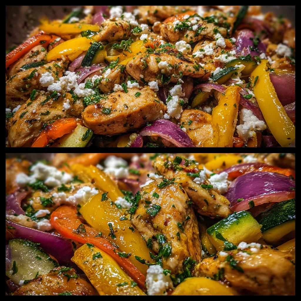 Zesty Mediterranean Chicken Stir Fry with Bell Peppers and Olives