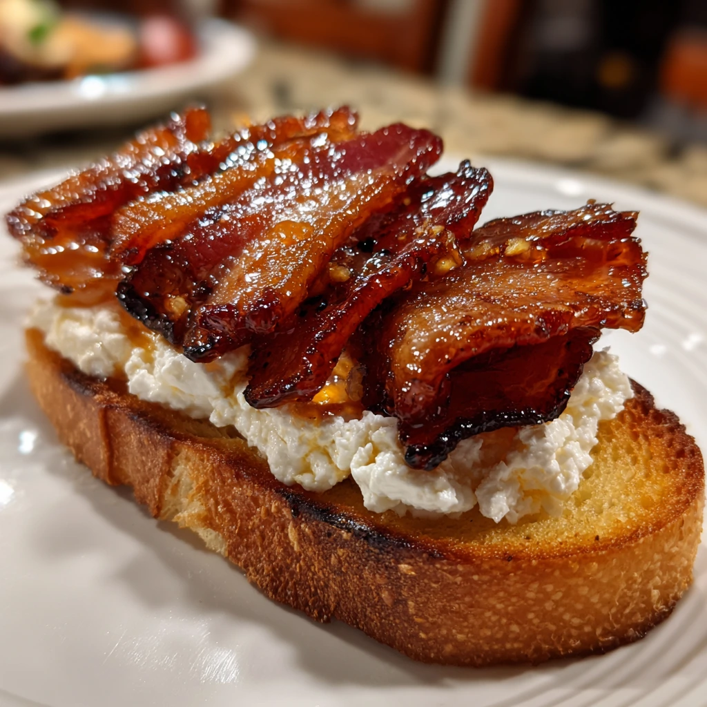 Decadent Million Dollar Bacon Crostini with Maple Glaze and Creamy Goat Cheese