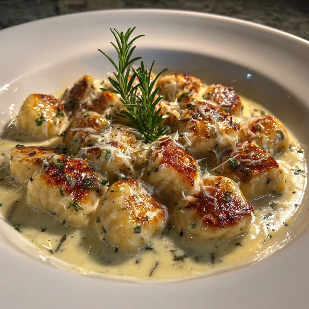 Decadent Millionaire Gnocchi with Rich Creamy Sauce and Savory Toppings