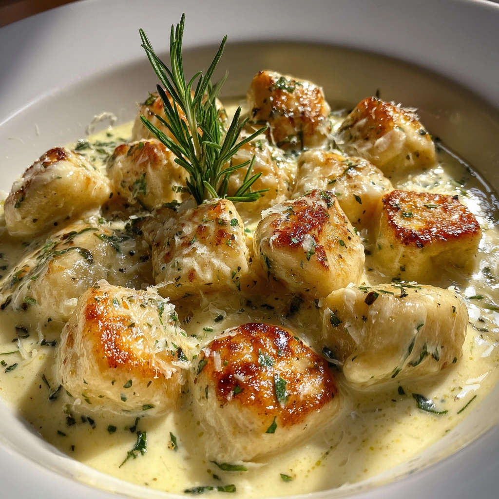 Decadent Millionaire Gnocchi with Rich Creamy Sauce and Savory Toppings