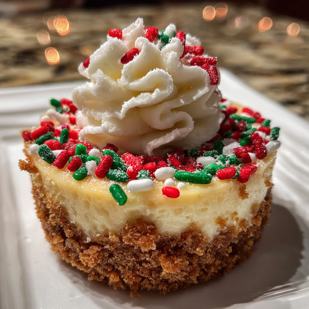 Deliciously Creamy Mini Christmas Cheesecakes with Festive Toppings