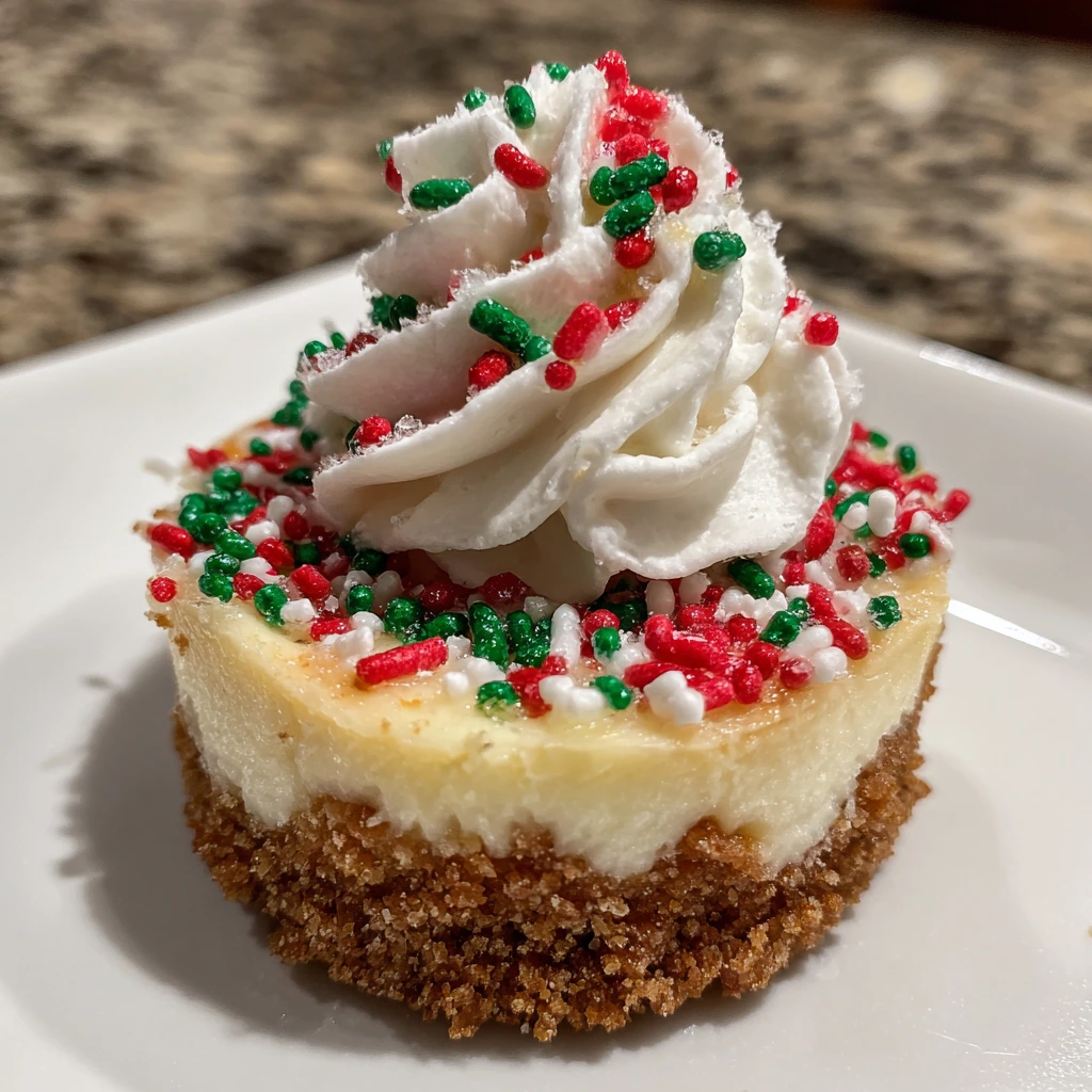 Deliciously Creamy Mini Christmas Cheesecakes with Festive Toppings