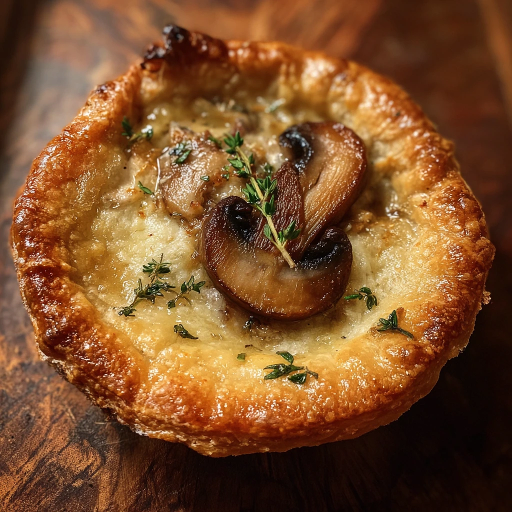 Delicious Mini Mushroom & Gruyère Pot Pies with Fresh Thyme