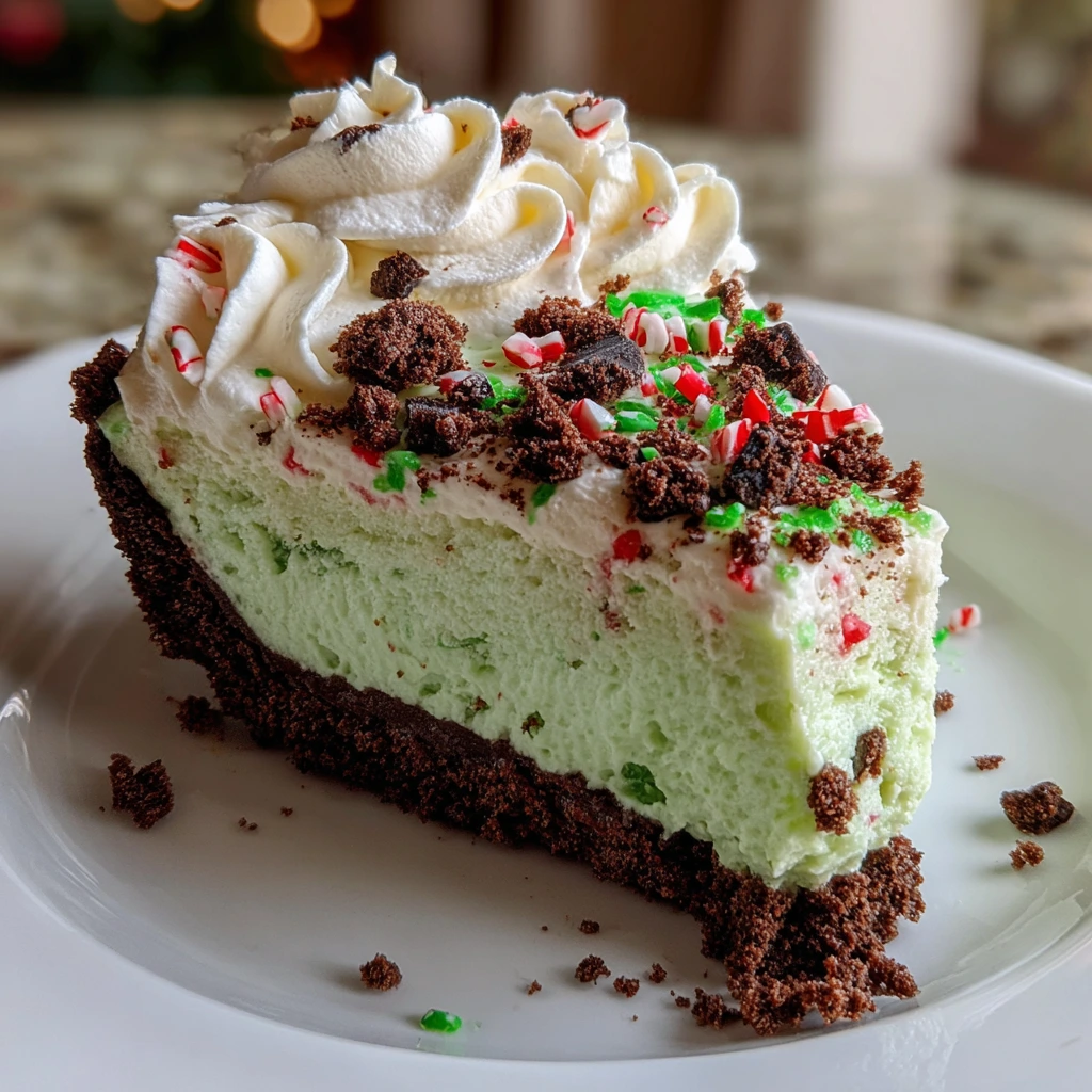 Delicious No-Bake Grinch Christmas Cheesecake with Mint and Creamy Layers