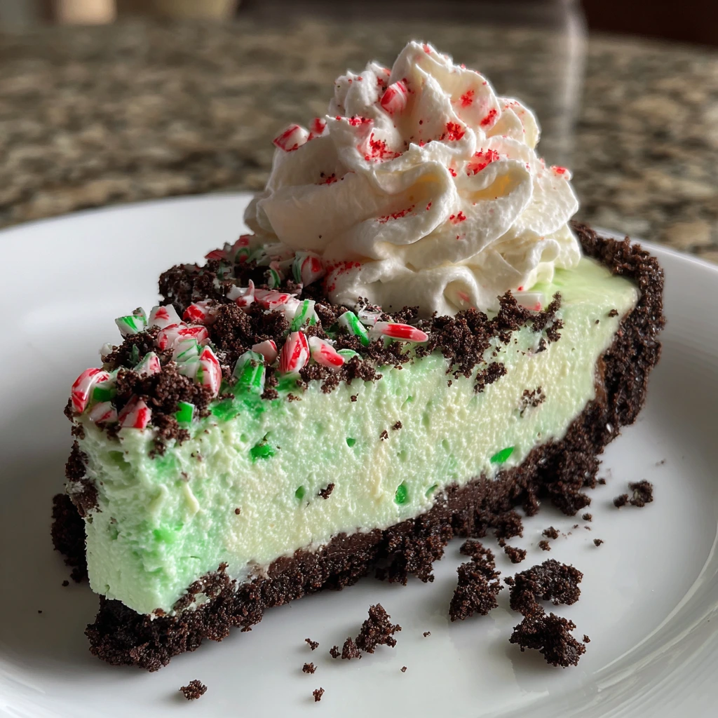 Delicious No-Bake Grinch Christmas Cheesecake with Mint and Creamy Layers