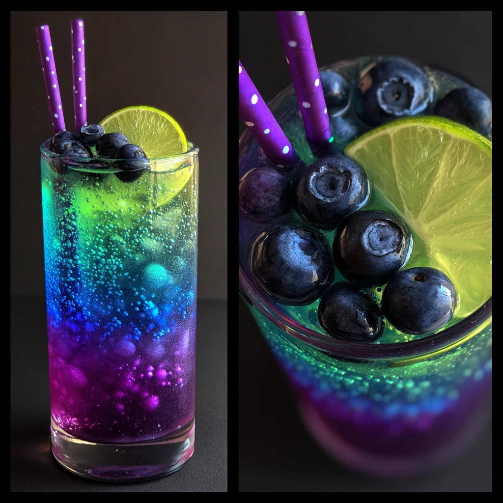 Sparkling Northern Lights Glow Punch with Citrus and Berries