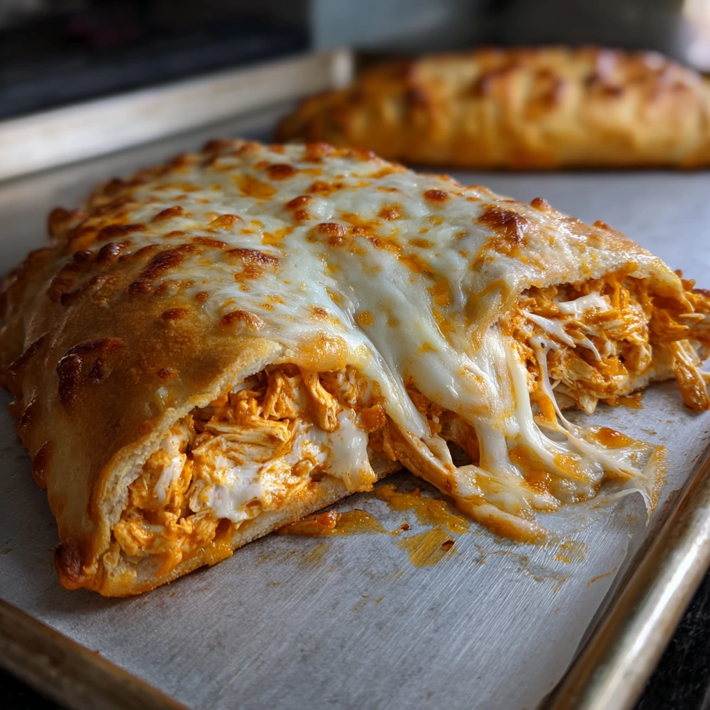 Delicious and Cheesy Ooey-Gooey Buffalo Chicken Pizza Pockets