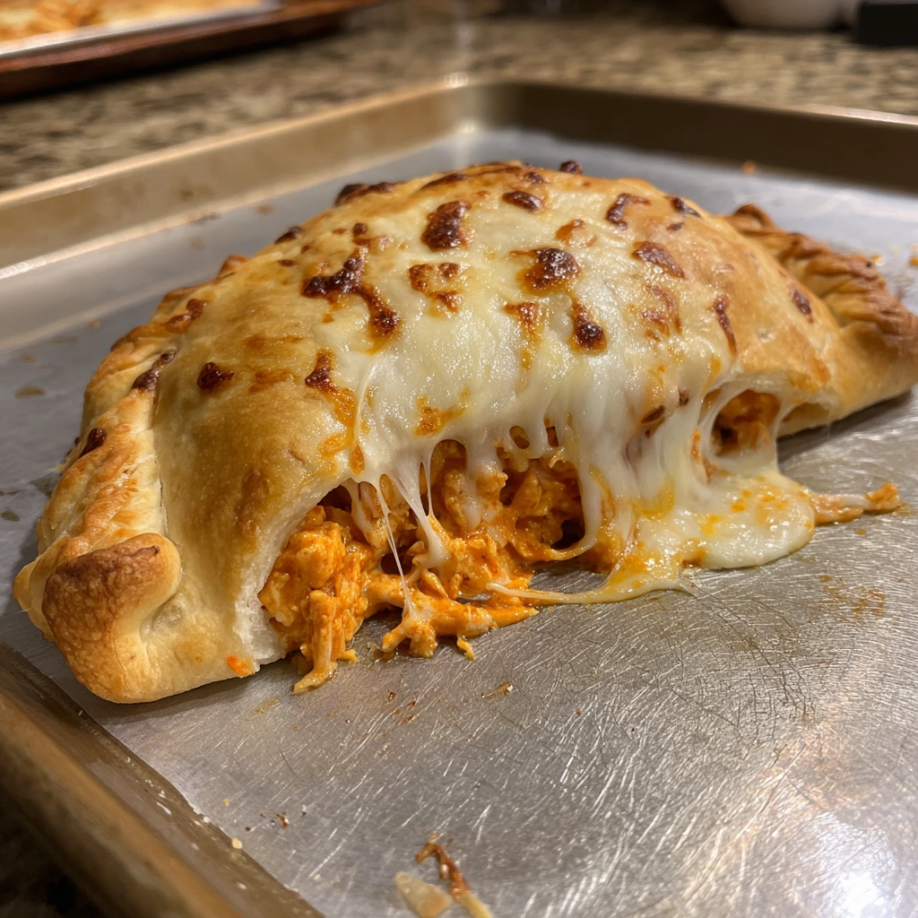 Delicious and Cheesy Ooey-Gooey Buffalo Chicken Pizza Pockets