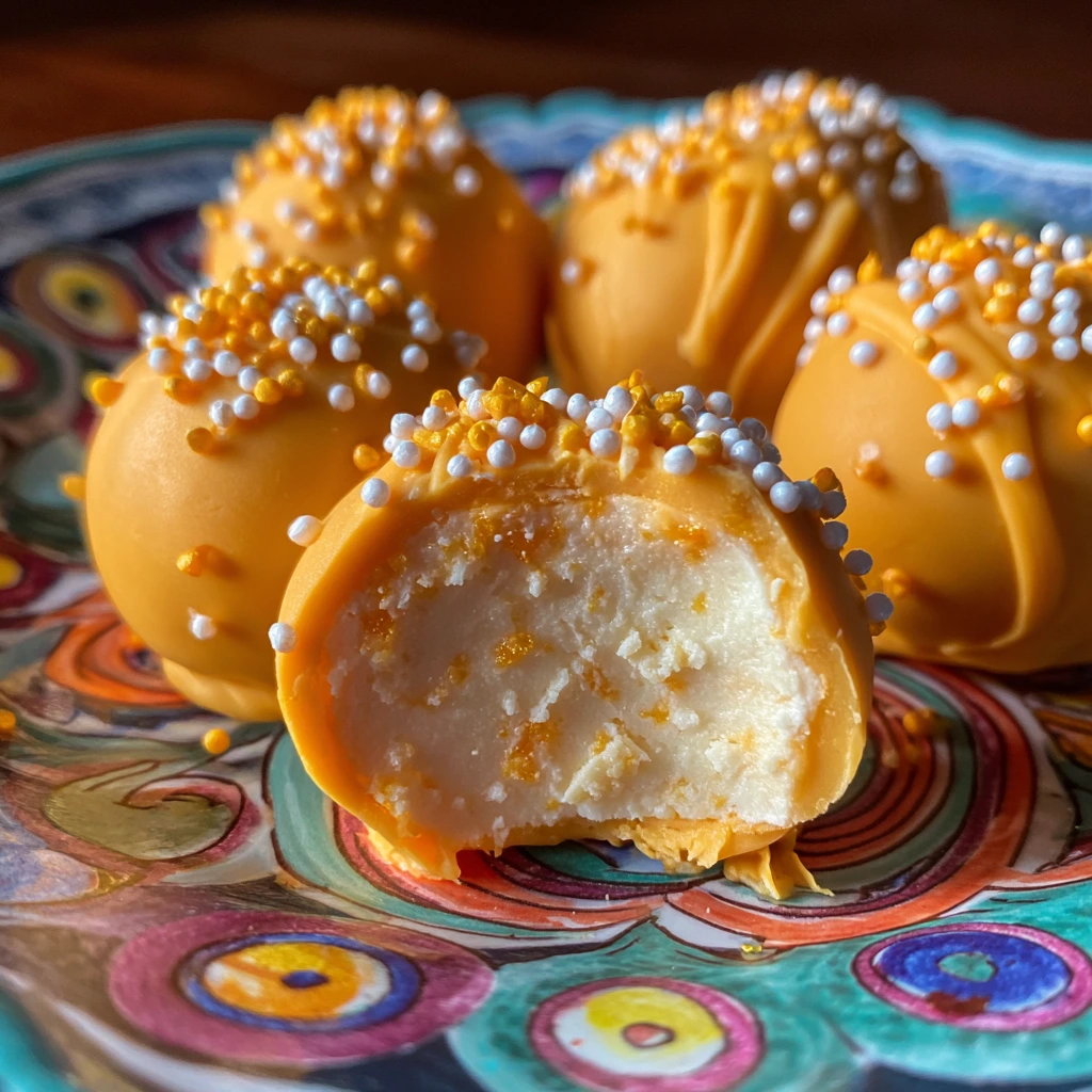 Decadent Orange Creamsicle Truffles with Velvety White Chocolate and Citrus Zest