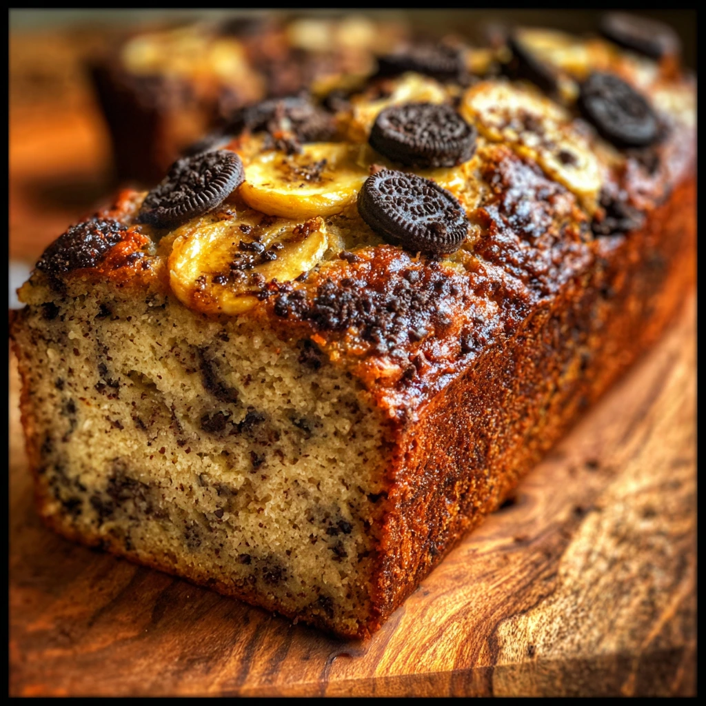Decadent Oreo Banana Bread with Cookies and Cream Infusion