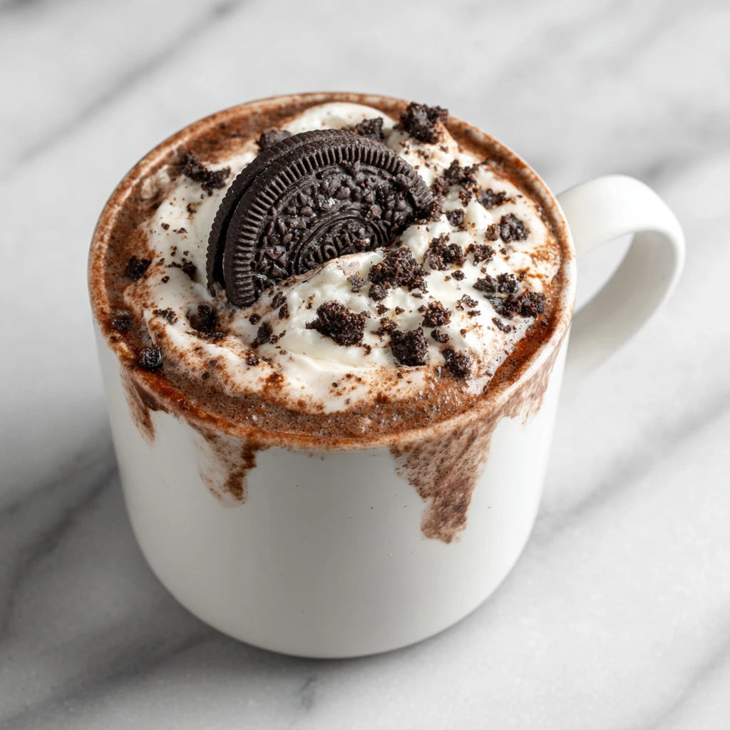 Delightfully Decadent Oreo Hot Chocolate with Whipped Cream