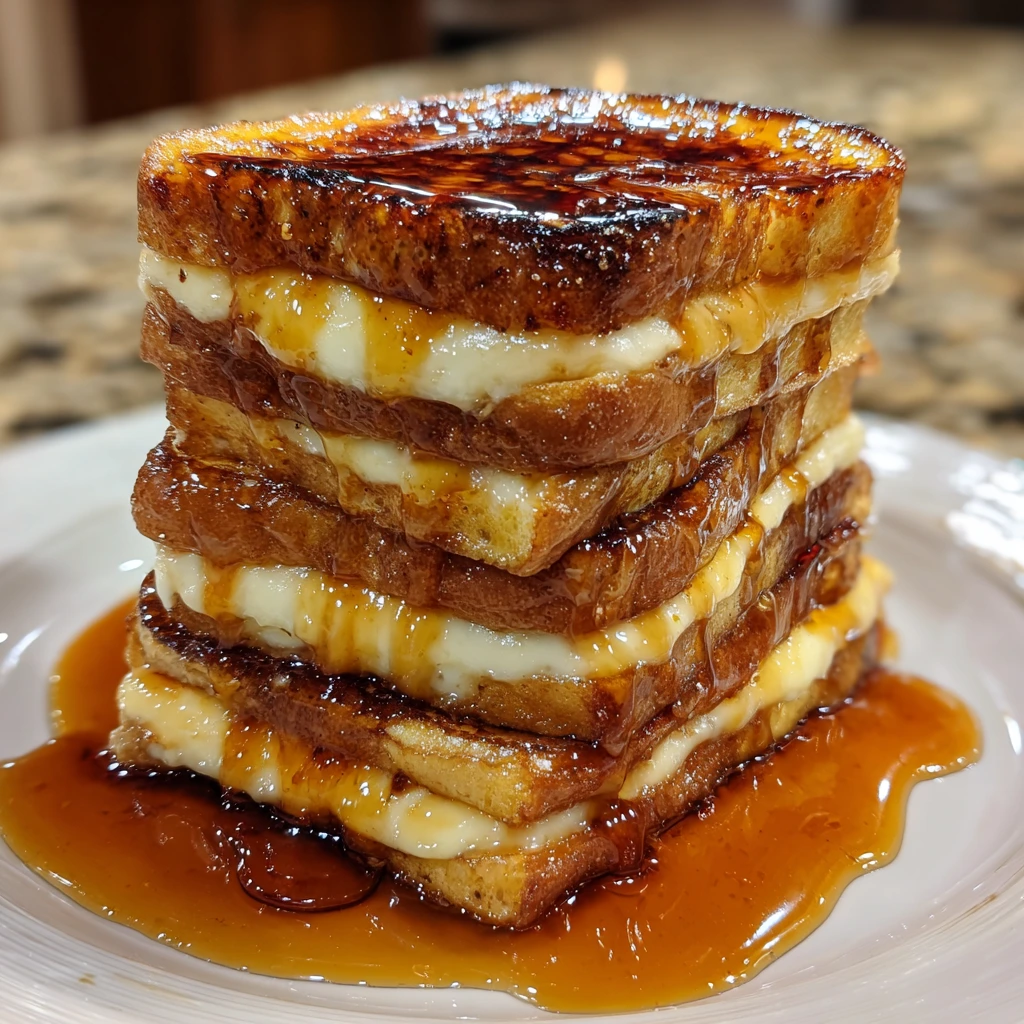 Decadent Overnight Crème Brûlée French Toast with Caramelized Sugar and Vanilla