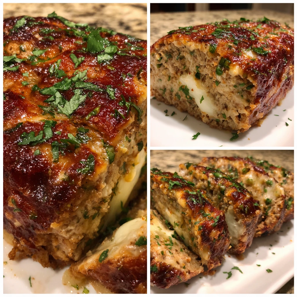 Savory Parmesan Chicken Meatloaf with Herbs and Garlic