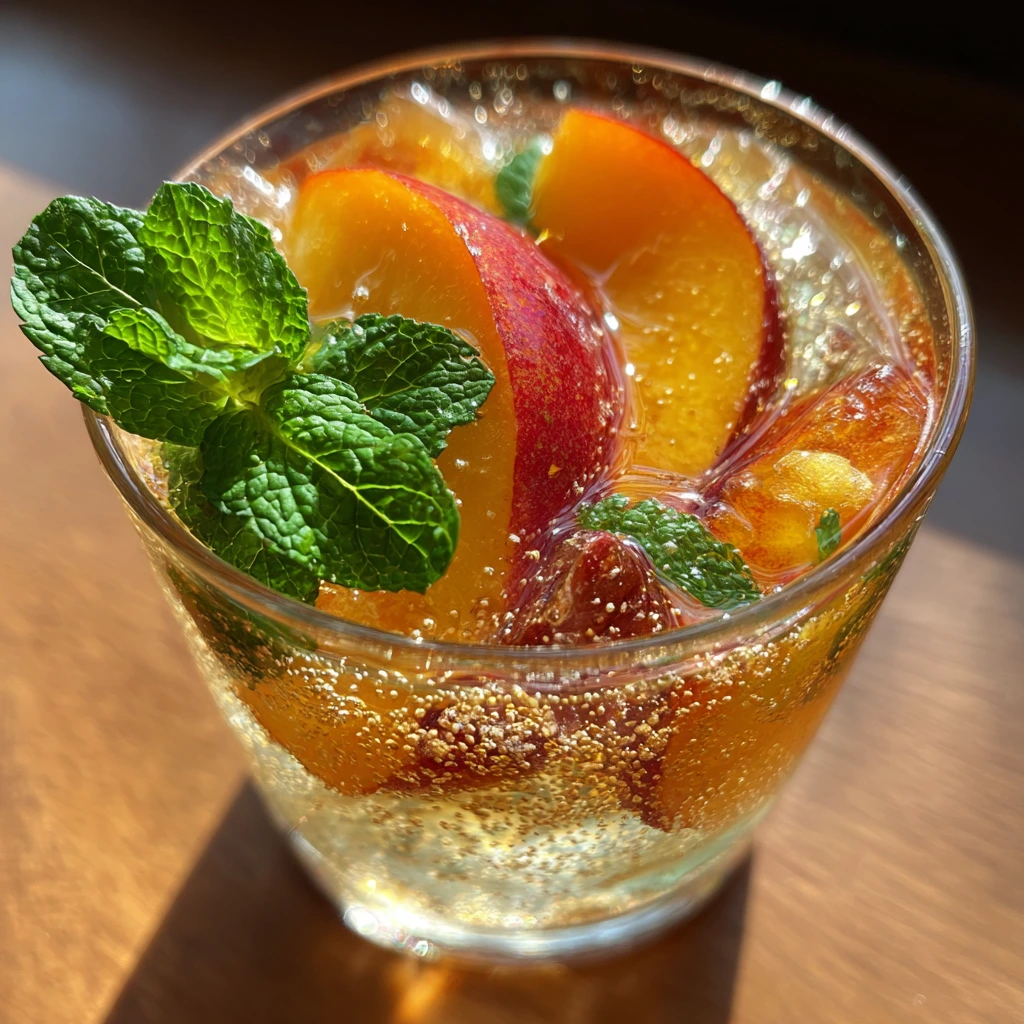 Delightfully Sweet Peachy Linden Blossom Refreshment with Zesty Citrus Twist