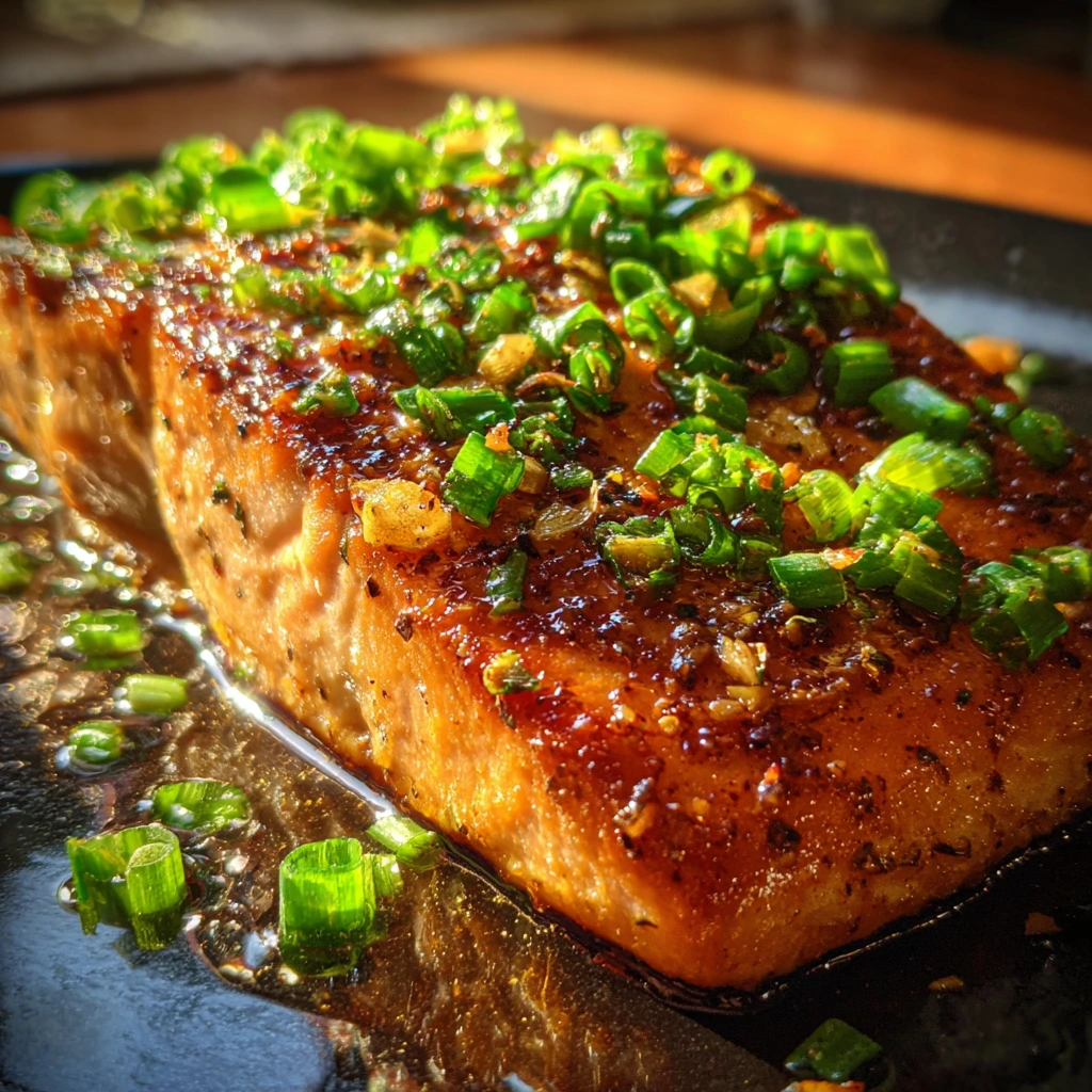Perfectly Crispy Honey Garlic Salmon with a Sweet and Savory Glaze in 30 Minutes