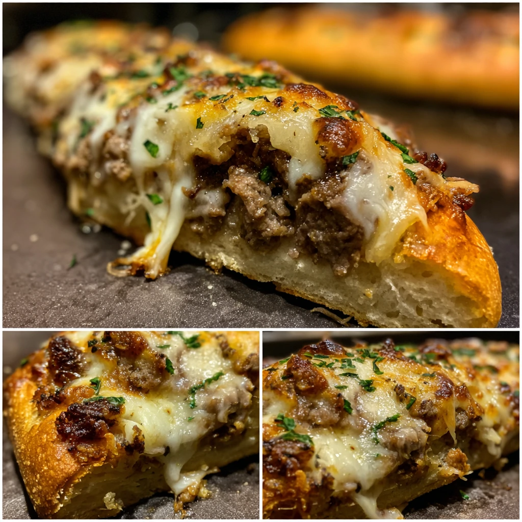 Savory Philly Cheesesteak Stuffed Cheesy Breadsticks with Melted Cheese and Fresh Herbs
