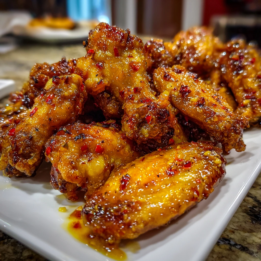 Sweet and Spicy Pineapple Cowboy Candy Chicken Wings with Tangy Glaze