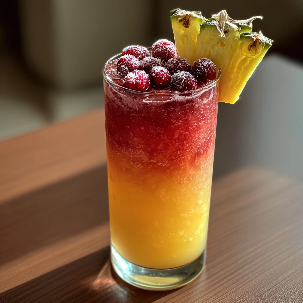 Festive Pineapple Cranberry Christmas Drink with a Zesty Twist