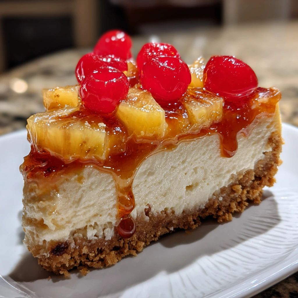 Decadent Pineapple Upside-Down Cheesecake with Creamy Layers and Tropical Twist