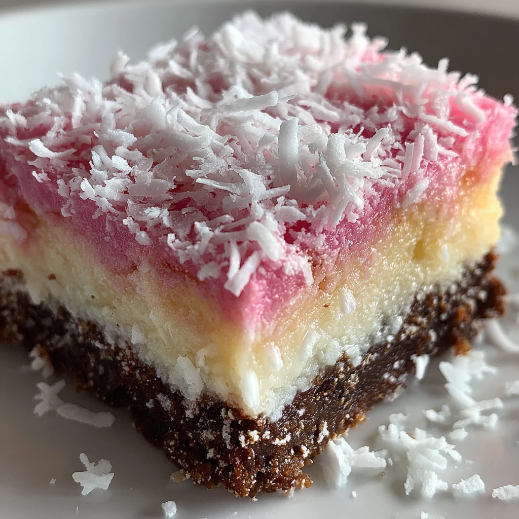 Delightfully Sweet Pink Coconut Snowball Cake Bars with Creamy Frosting