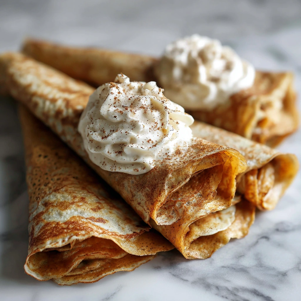 Delicious Pumpkin Crepes with Cinnamon Mascarpone Filling for Fall Gatherings