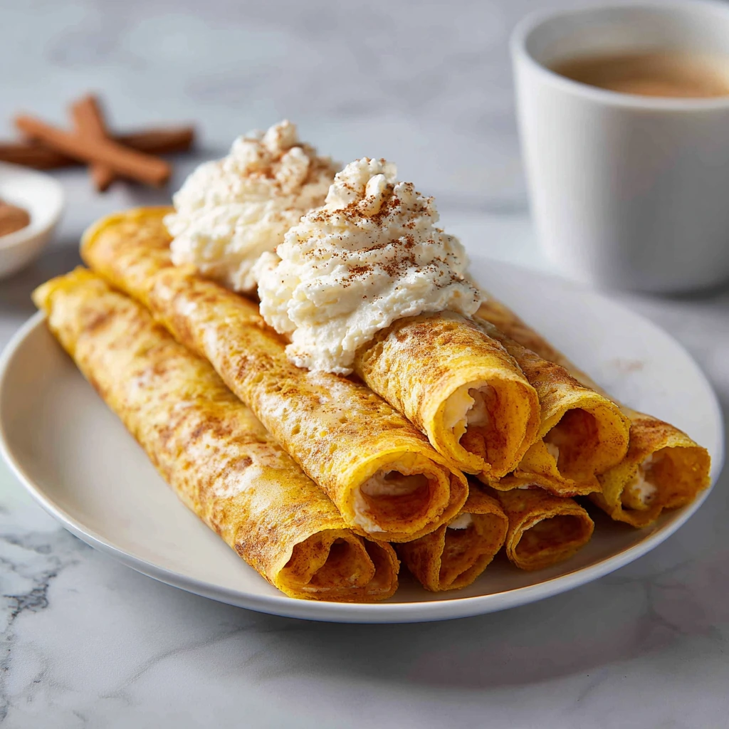 Delicious Pumpkin Crepes with Cinnamon Mascarpone Filling for Fall Gatherings